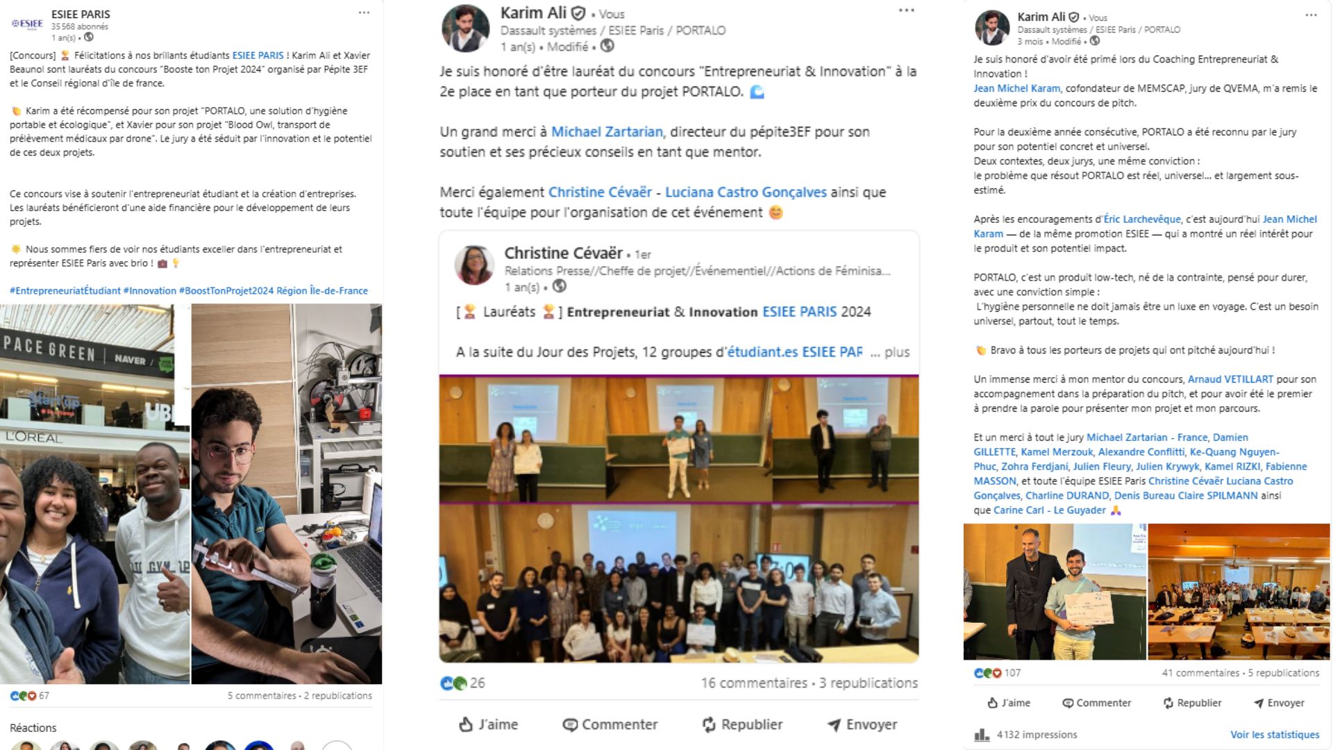 PORTALO awards and recognitions at ESIEE Paris